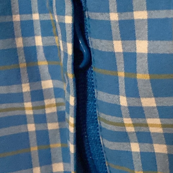 DULUTH TRADING CO MENS SIZE 2XL BLUE PLAID PERFORMANCE SHIRT POCKETS CLEAN EUC - Picture 5 of 12